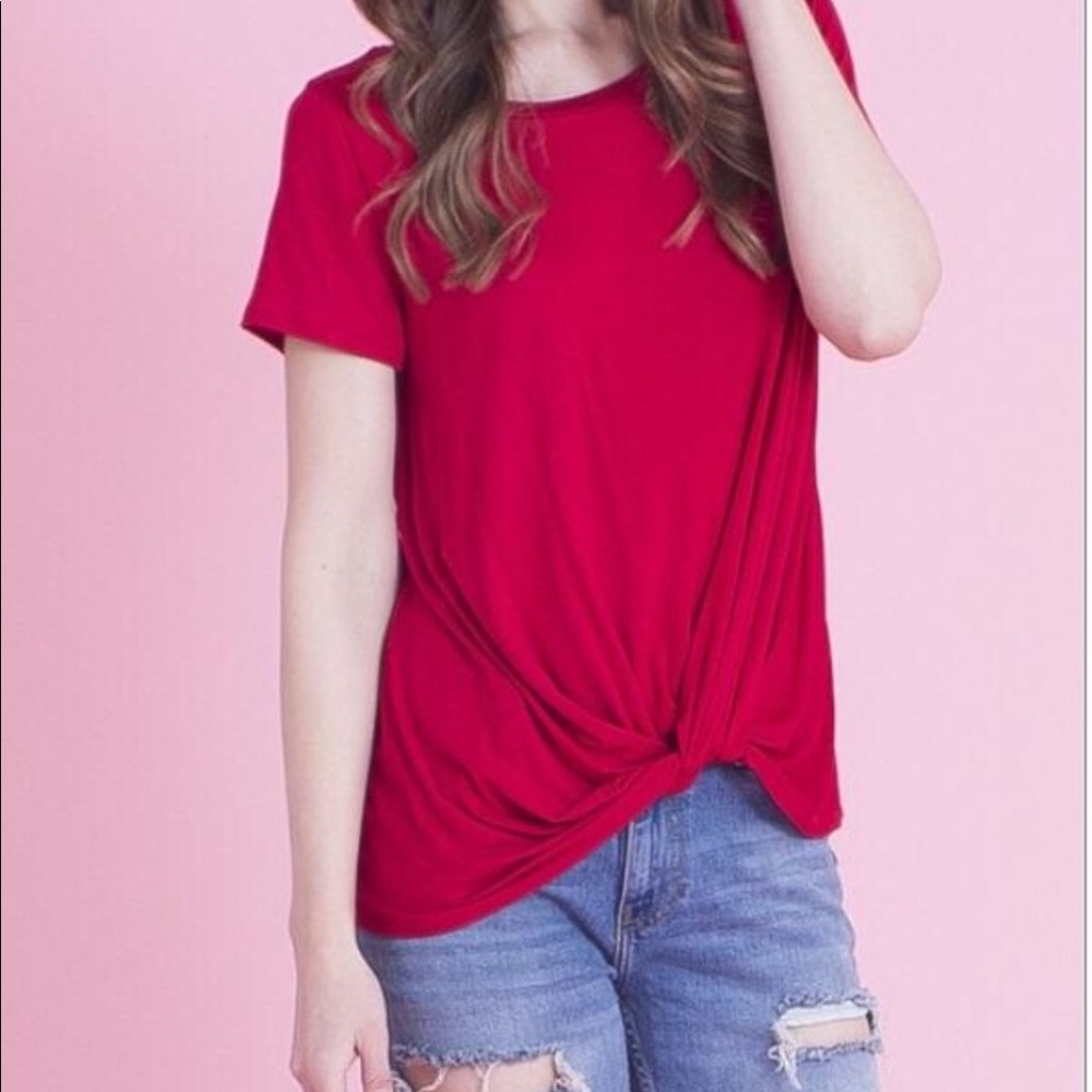 Twisted Hem Top
